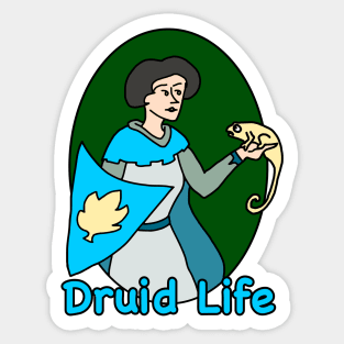 Druid Life Speaking with a Chameleon Sticker